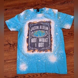 Jason Aldean Teal T-Shirt ☆Size Small☆